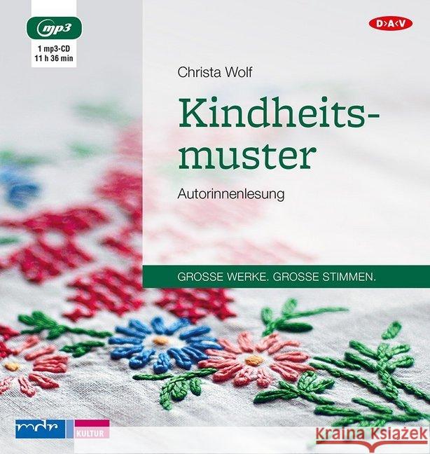 Kindheitsmuster, 1 MP3-CD : Autorinnenlesung Wolf, Christa 9783862318605 Der Audio Verlag, DAV - książka