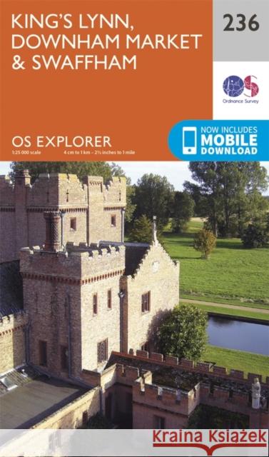 King's Lynn, Downham Market and Swaffham Ordnance Survey 9780319244296 Ordnance Survey - książka