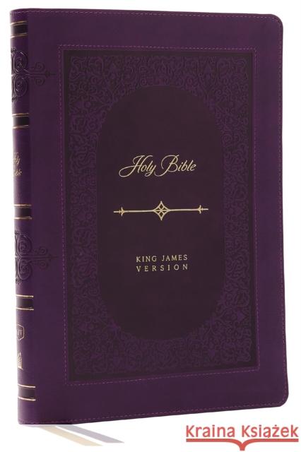 KJV Bible, Giant Print Thinline Bible, Vintage Series, Leathersoft, Purple, Red Letter, Comfort Print: King James Version Thomas Nelson 9781400332311 Thomas Nelson Publishers - książka
