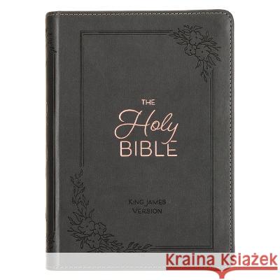 KJV Holy Bible, Compact Large Print Faux Leather Red Letter Edition - Ribbon Marker, King James Version, Gray Christian Art Gifts 9781642729276 Christian Art Publishers - książka
