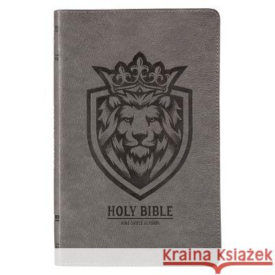 KJV Holy Bible, Gift Edition for Boys King James Version, Faux Leather Flexible Cover, Charcoal Gray Lion Emblem Christian Art Gifts 9781639522828 Christian Art Publishers - książka