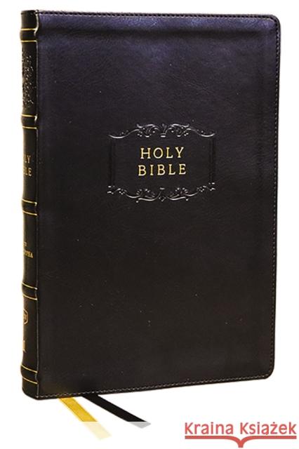 KJV Holy Bible with Apocrypha and 73,000 Center-Column Cross References, Black Leathersoft, Red Letter, Comfort Print: King James Version Thomas Nelson 9781400331925 Thomas Nelson Publishers - książka