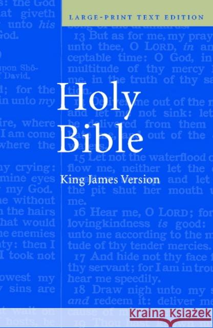 KJV Large Print Text Bible, KJ650:T  9780521163347 Cambridge University Press - książka