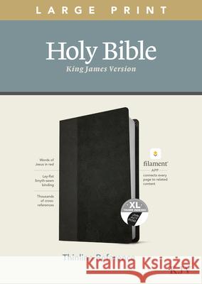 KJV Large Print Thinline Reference Bible, Filament Enabled Edition (Red Letter, Leatherlike, Black/Onyx, Indexed) Tyndale 9781496447197 Tyndale House Publishers - książka