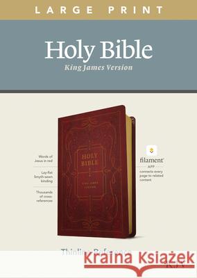 KJV Large Print Thinline Reference Bible, Filament Enabled Edition (Red Letter, Leatherlike, Burgundy) Tyndale 9781496447173 Tyndale House Publishers - książka