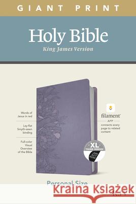 KJV Personal Size Giant Print Bible, Filament Enabled Edition (Leatherlike, Peony Lavender, Indexed) Tyndale 9781496447715 Tyndale House Publishers - książka