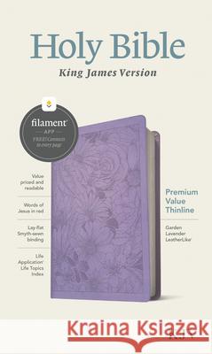 KJV Premium Value Thinline Bible, Filament Enabled Edition (Red Letter, Leatherlike, Garden Lavender) Tyndale 9781496460530 Tyndale House Publishers - książka