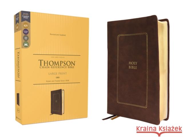 KJV, Thompson Chain-Reference Bible, Large Print, Leathersoft, Brown, Red Letter, Comfort Print  9780310459149 Zondervan - książka