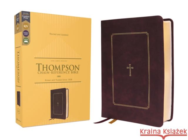 Kjv, Thompson Chain-Reference Bible, Leathersoft, Burgundy, Red Letter, Comfort Print Thompson, Frank Charles 9780310459286 Zondervan - książka