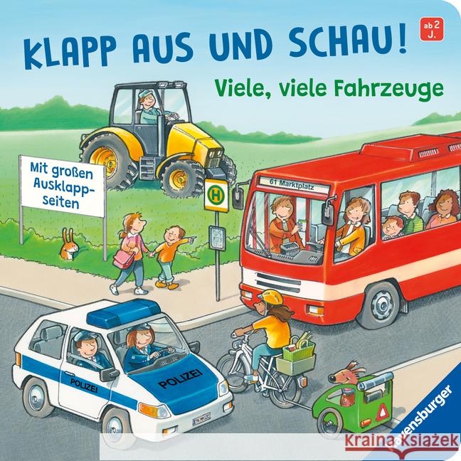 Klapp aus und schau! Viele, viele Fahrzeuge Butschkow, Ralf 9783473418695 Ravensburger Verlag - książka