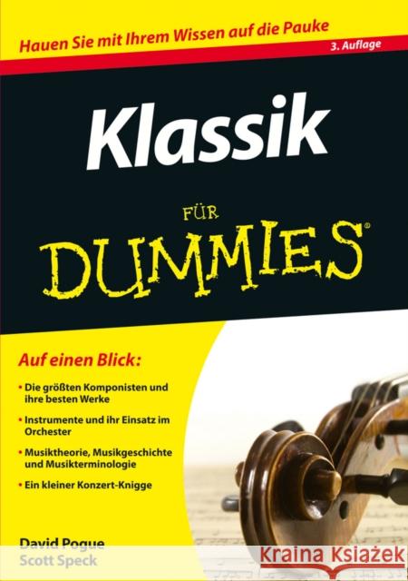 Klassik für Dummies Pogue, David; Speck, Scott 9783527712724 John Wiley & Sons - książka