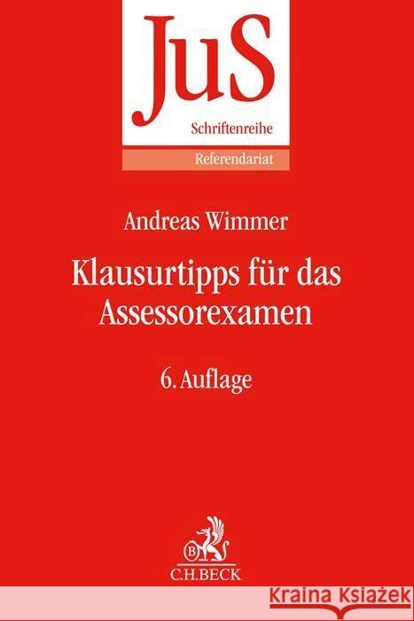 Klausurtipps für das Assessorexamen Wimmer, Andreas 9783406804540 Beck Juristischer Verlag - książka