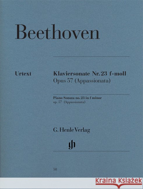Klaviersonate f-Moll op.57 (Appassionata) Beethoven, Ludwig van Wallner, Bertha A.  9790201800585 Henle (G.), München - książka