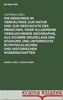 Klein-Asien Carl Ritter 9783111200088 De Gruyter - książka