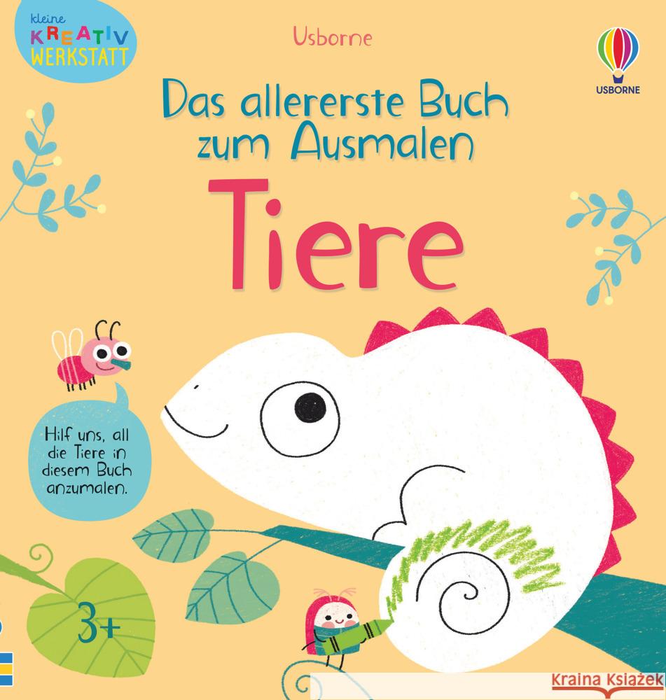 Kleine Kreativ-Werkstatt - Das allererste Buch zum Ausmalen: Tiere Cartwright, Mary 9781789414554 Usborne Verlag - książka