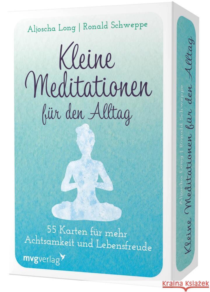 Kleine Meditationen für den Alltag, Übungskarten Schweppe, Ronald Pierre; Long, Aljoscha 9783747402214 mvg Verlag - książka