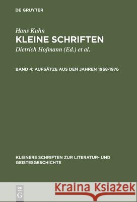 Kleine Schriften, Band 4, Aufsätze aus den Jahren 1968-1976 Hofmann, Dietrich 9783110070774 Walter de Gruyter - książka