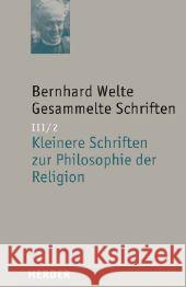 Kleinere Schriften zur Philosophie der Religion  9783451292101 Herder, Freiburg - książka