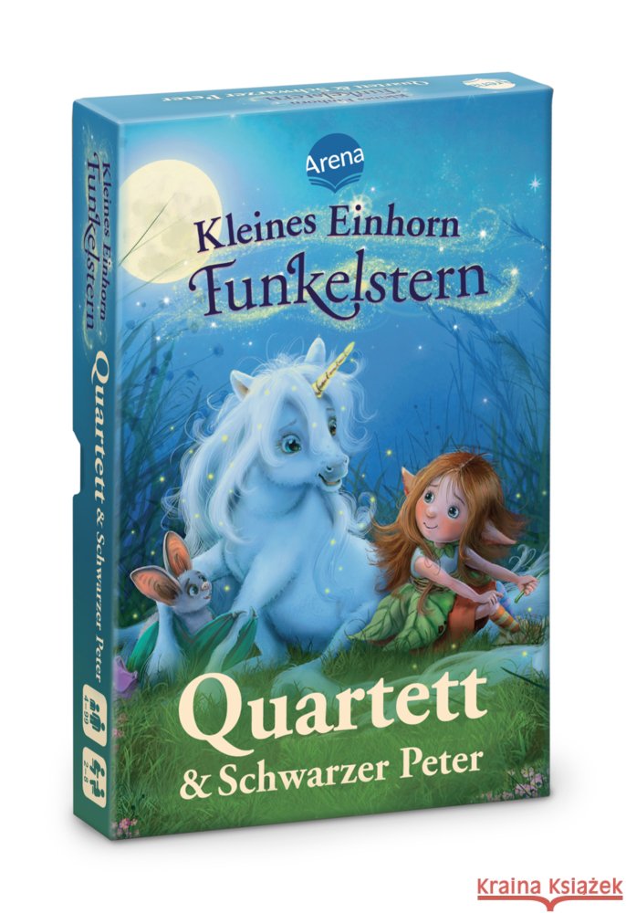 Kleines Einhorn Funkelstern. Quartett & Schwarzer Peter Berg, Mila 4260495777900 Arena - książka
