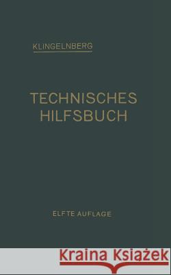 Klingelnberg Technisches Hilfsbuch W. Ferd Klingelnberg Ernst Preger Rudolf Reindl 9783662354179 Springer - książka