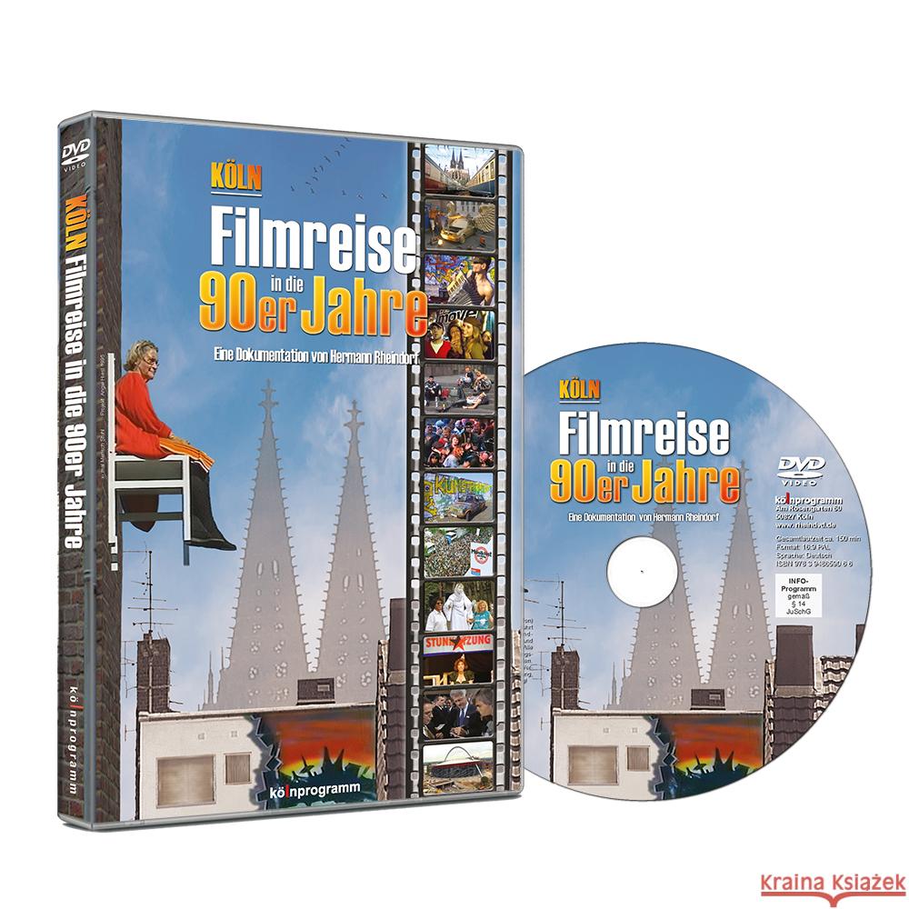 Köln: Filmreise in die 90er Jahre, DVD-Video Rheindorf, Hermann 9783948659066 Kölnprogramm - książka