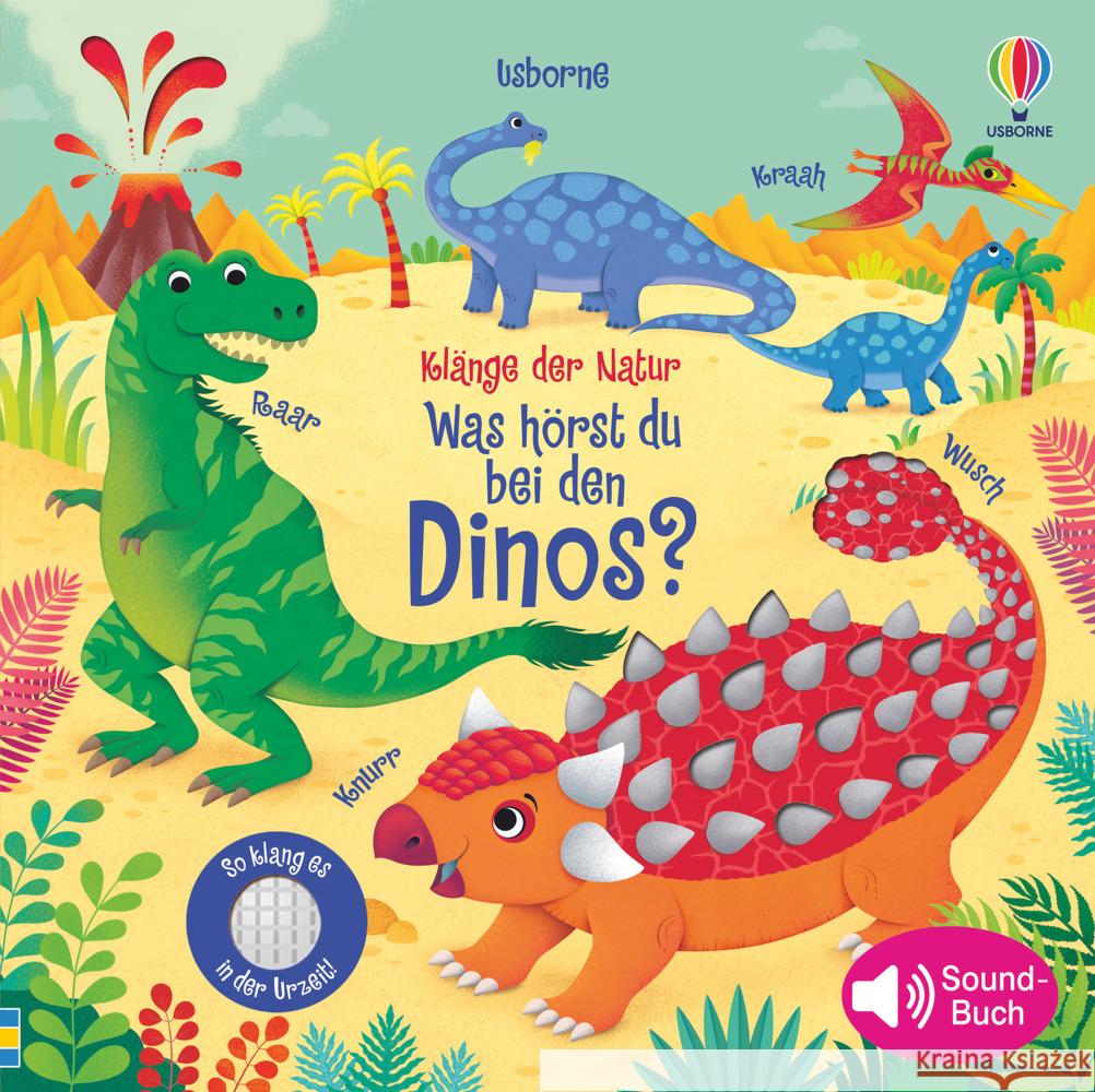 Klänge der Natur: Was hörst du bei den Dinos? Taplin, Sam 9781789414288 Usborne Verlag - książka