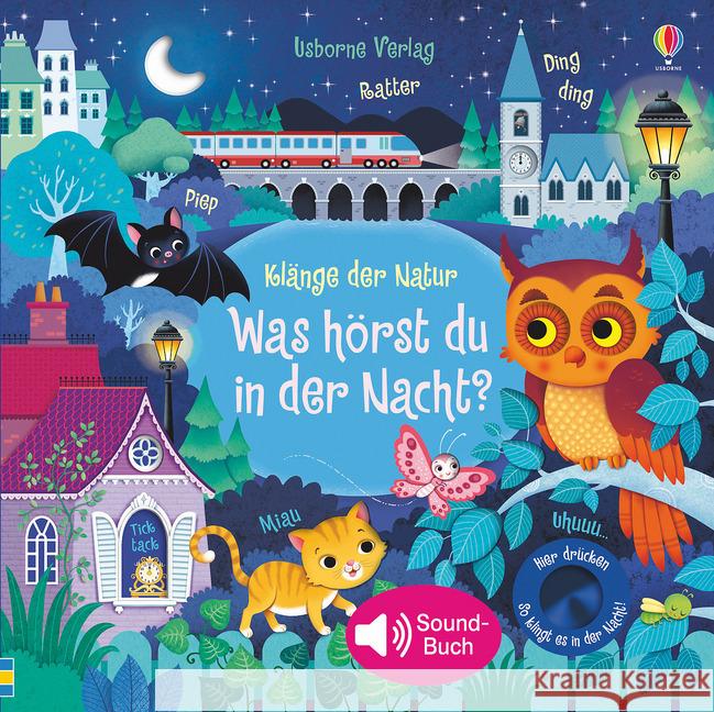 Klänge der Natur: Was hörst du in der Nacht?, m. Soundeffekten Taplin, Sam 9781782327707 Usborne Verlag - książka