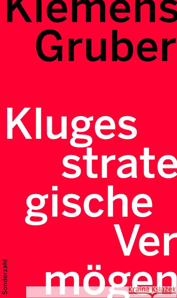 Kluges strategische Vermögen Gruber, Klemens 9783854496021 Sonderzahl - książka