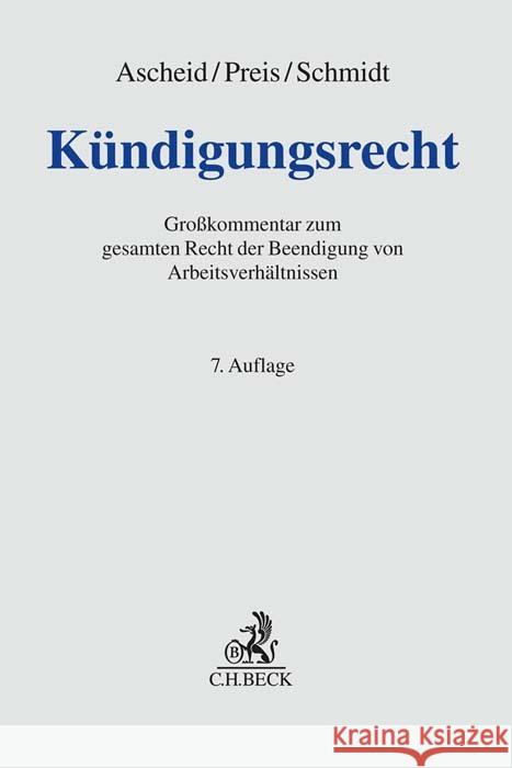 Kündigungsrecht  9783406792939 Beck Juristischer Verlag - książka