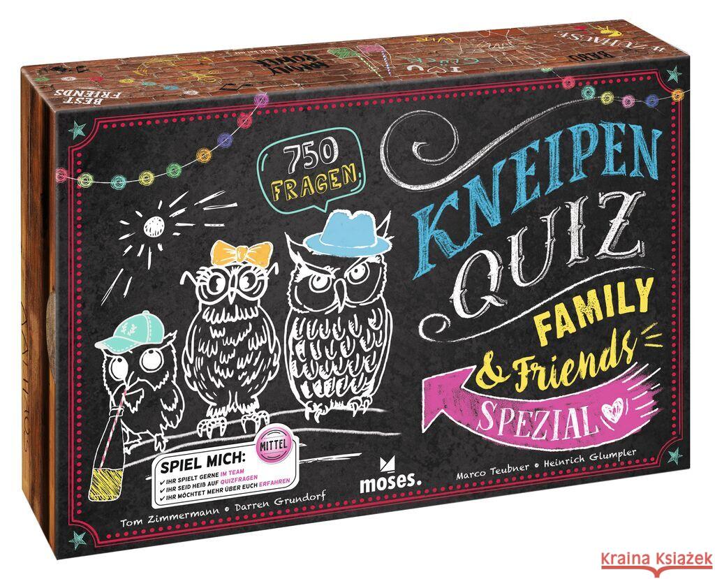 Kneipenquiz - Family & Friends Spezial (Spiel) Zimmermann, Ton, Grundorf, Darren, Teubner, Marco 4033477903815 moses. Verlag - książka