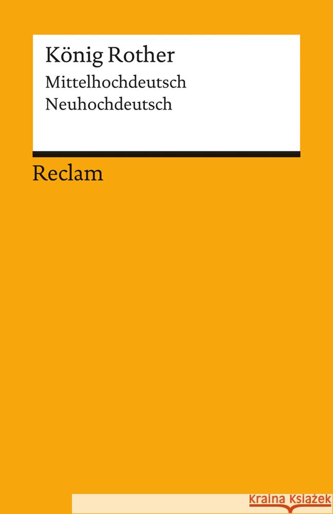 König Rother Bennewitz, Ingrid von   9783150180471 Reclam, Ditzingen - książka