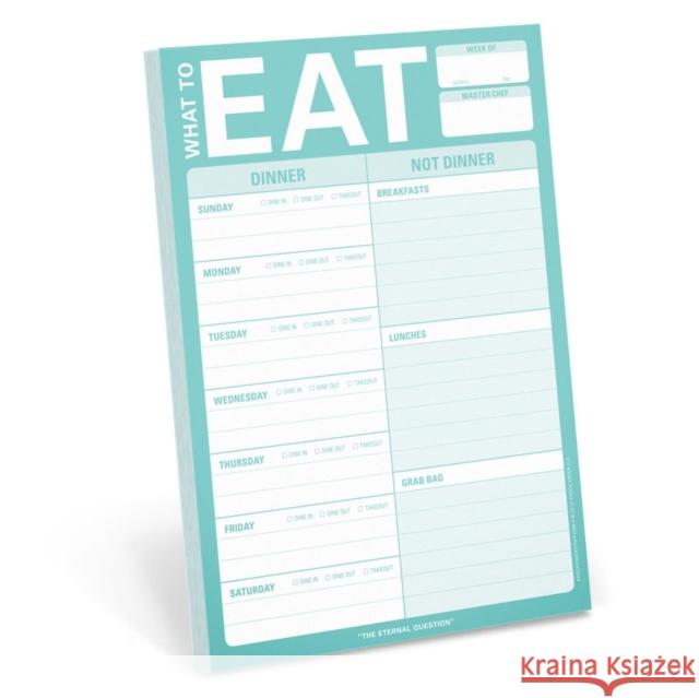 Knock Knock What to Eat Pad (Mint Green) Knock Knock 9781601069900 Knock Knock - książka