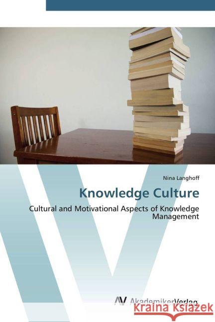 Knowledge Culture : Cultural and Motivational Aspects of Knowledge Management Langhoff, Nina 9783639431742 AV Akademikerverlag - książka