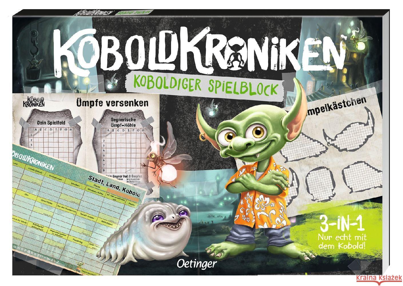 KoboldKroniken. Koboldiger Spielblock. 3-in-1 Nur echt mit dem Kobold Bleckmann, Daniel 4260512184988 Oetinger - książka