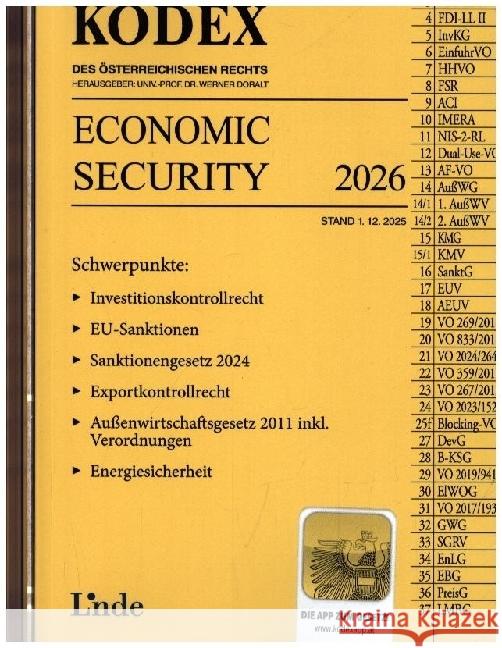 KODEX Economic Security 2026 Engel, Dominik, Knafl, Georg, Schmidt, Daniel 9783707352924 Linde, Wien - książka