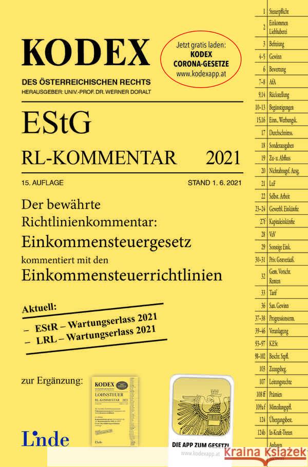 KODEX EStG Richtlinien-Kommentar 2021 Bauer, Manfred 9783707344479 Linde, Wien - książka