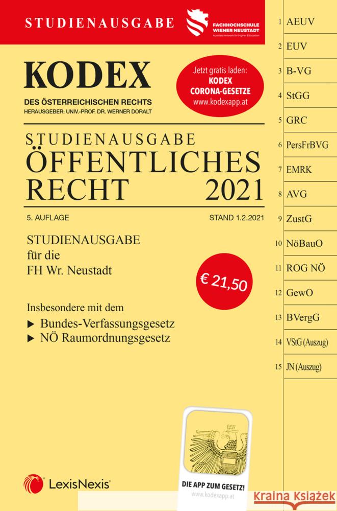 KODEX Öffentliches Recht 2021  9783700778943 LexisNexis Österreich - książka