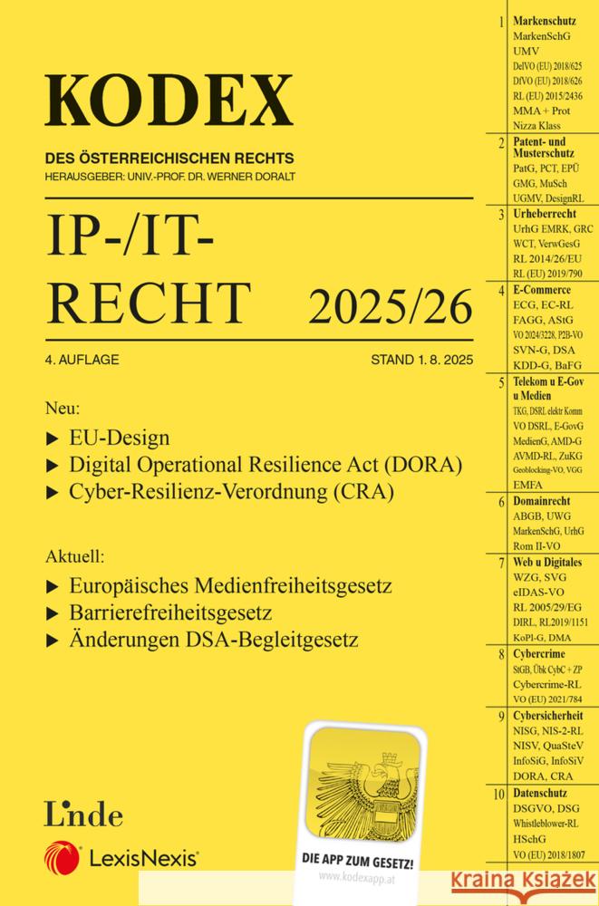 KODEX IP-/IT-Recht 2025 - inkl. App  9783700791416 LexisNexis Österreich - książka