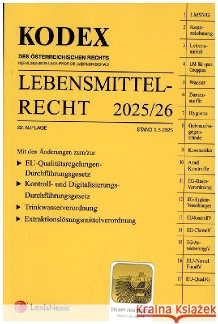 KODEX Lebensmittelrecht 2025 - inkl. App  9783700786559 LexisNexis Österreich - książka