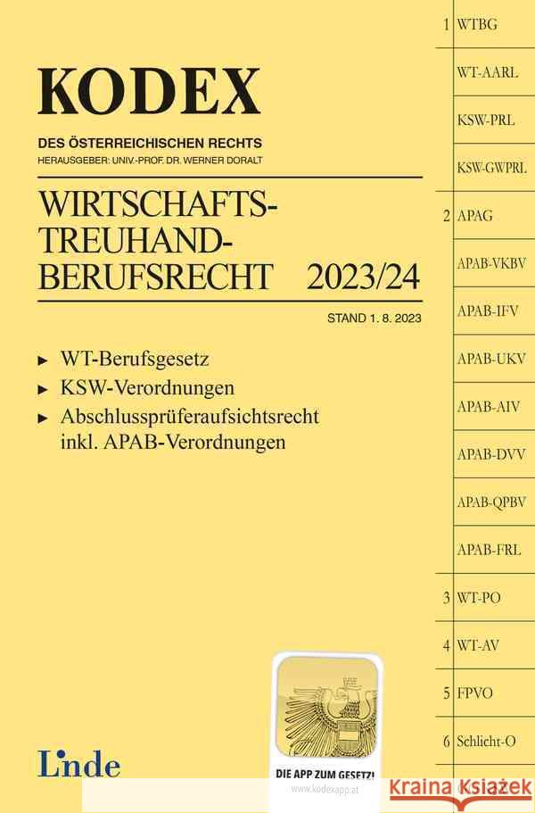 KODEX Wirtschaftstreuhand-Berufsrecht 2023/24 Benesch, Gregor 9783707348811 Linde, Wien - książka