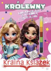 Kolorowanka Królewny z kredką i naklejkami Katarzyna Salamon 9788367900447 Martel - książka