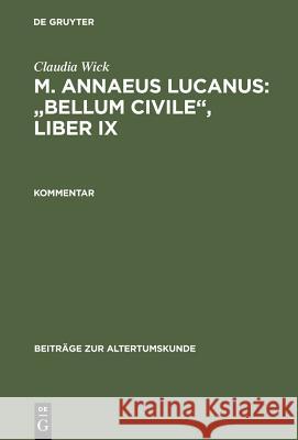Kommentar Claudia Wick 9783598778148 de Gruyter - książka