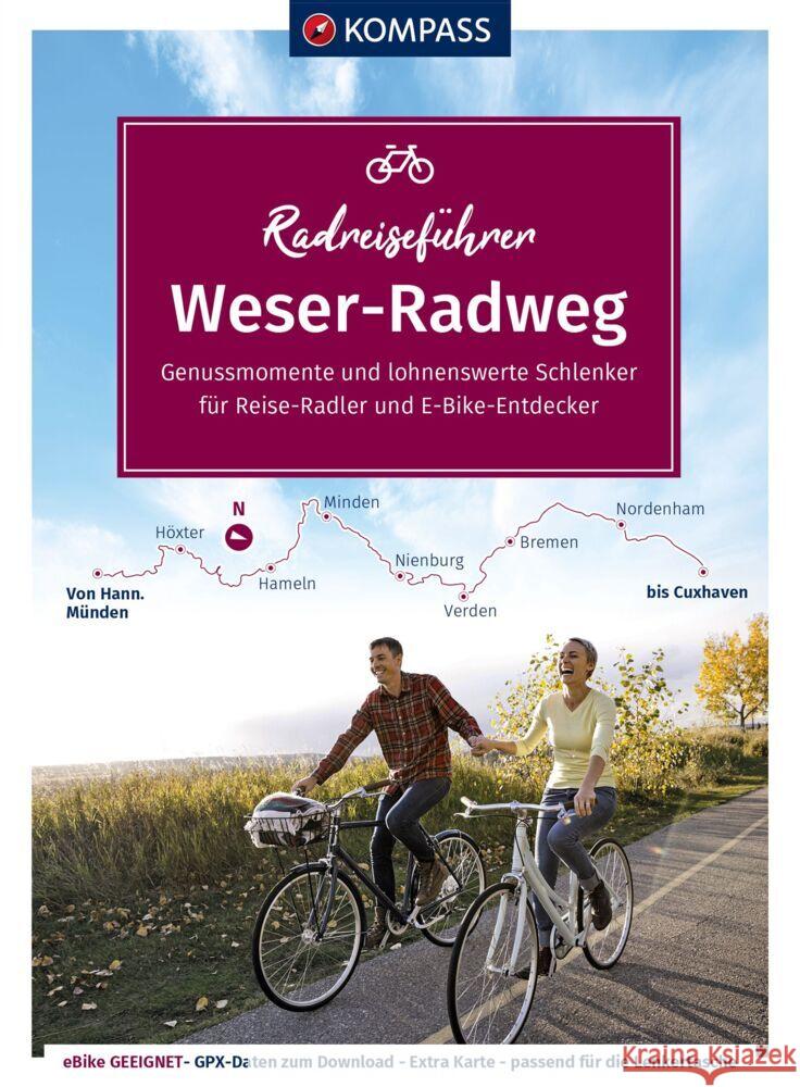 KOMPASS Radreiseführer Weser-Radweg  9783991217817 Kompass-Karten - książka