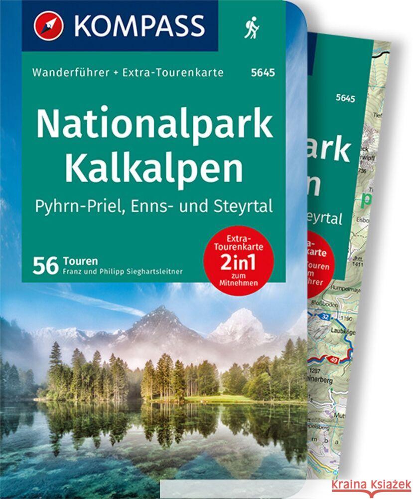 KOMPASS Wanderführer 5645 Nationalpark Kalkalpen - Pyhrn-Priel, Enns- und Steyrtal Sieghartsleitner, Franz und Philipp 9783990449097 Kompass-Karten - książka