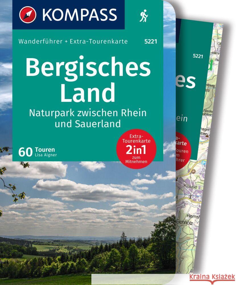 KOMPASS Wanderführer Bergisches Land, Naturpark zwischen Rhein und Sauerland, 60 Touren Aigner, Lisa 9783991217275 Kompass-Karten - książka