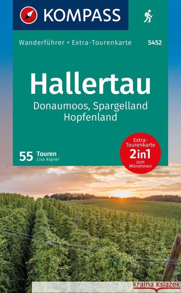 KOMPASS Wanderführer Hallertau, Donaumoos, Spargelland, Hopfenland, 55 Touren mit Extra-Tourenkarte  9783991541349 Kompass-Karten - książka