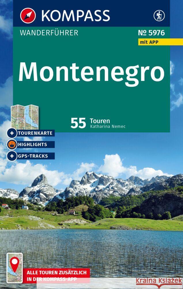 KOMPASS Wanderführer Montenegro, 55 Touren mit Extra-Tourenkarte Nemec, Katharina 9783991543145 Kompass-Karten - książka