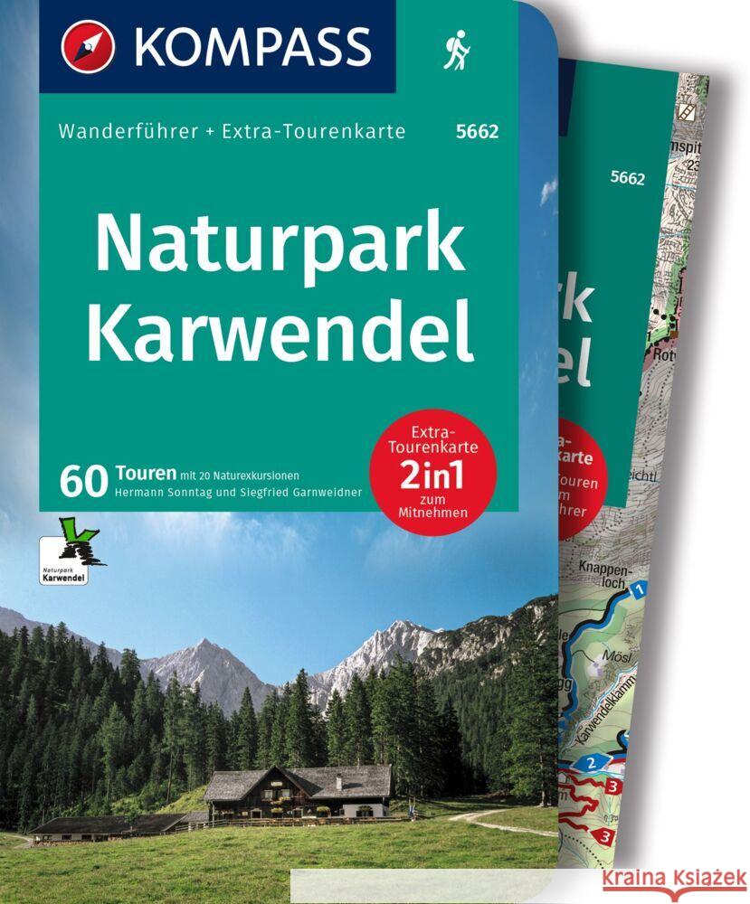 KOMPASS Wanderführer Naturpark Karwendel, 60 Touren Sonntag, Hermann, Garnweidner, Siegfried 9783991216223 Kompass-Karten - książka