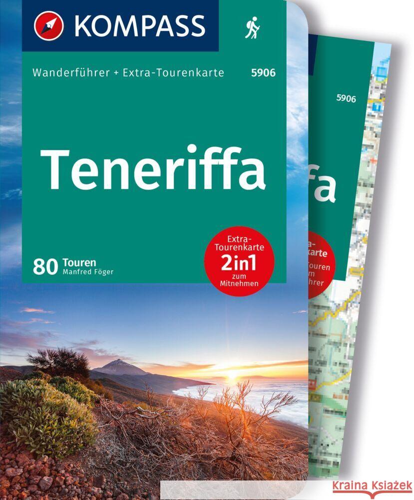 KOMPASS Wanderführer Teneriffa, 80 Touren Föger, Manfred 9783991218234 Kompass-Karten - książka