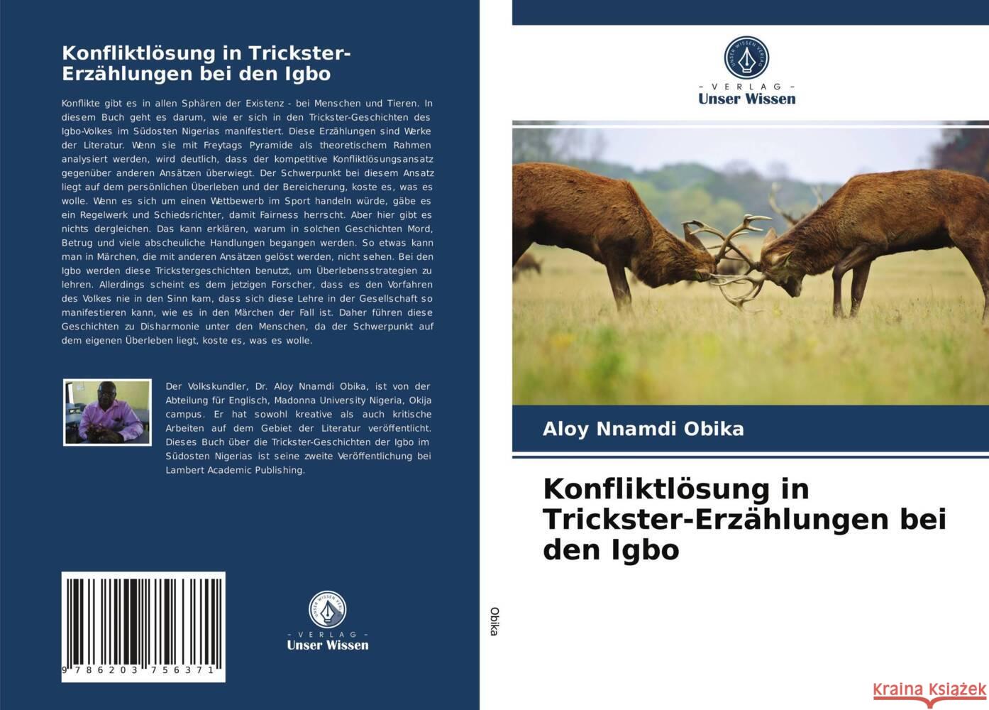 Konfliktlösung in Trickster-Erzählungen bei den Igbo Obika, Aloy Nnamdi 9786203756371 Verlag Unser Wissen - książka